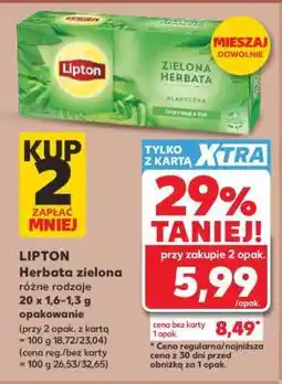 Kaufland LIPTON Herbata zielona oferta