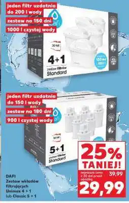 Kaufland DAFI Zestaw wkładów filtrujących Unimax 4 + 1 lub Classic 5 + 1 oferta