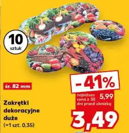 Kaufland Zakrętki dekoracyjne duże oferta