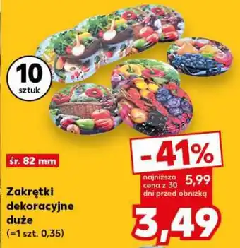 Kaufland Zakrętki dekoracyjne duże oferta