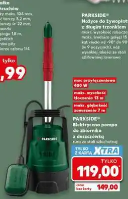 Kaufland PARKSIDE Elektryczna pompa do zbiornika z deszczówką oferta