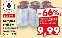 Kaufland Komplet słoików z ozdobnymi zakrętkami oferta