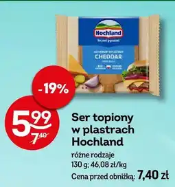 Żabka Ser topiony w plastrach Hochland Cheddar oferta