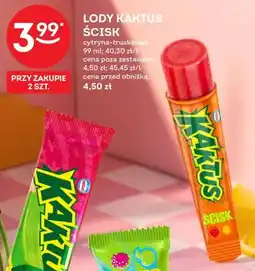 Żabka Lody Kaktus Ścisk cytryna-truskawka oferta