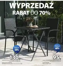 JYSK Stolik typu bistro SANDVIKA stal i drewno syntetyczne składany S65xD65xW73cm oferta
