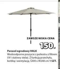 JYSK Parasol ogrodowy HALK Ś300xW248cm oferta