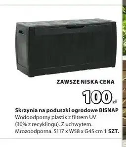 JYSK Skrzynia na poduszki ogrodowe BISNAP S117xW58xG45cm oferta