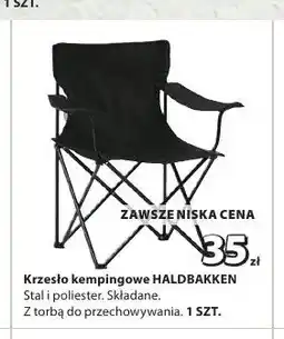 JYSK Krzesło kempingowe HALDBAKKEN stal i poliester składane z torbą do przechowywania oferta