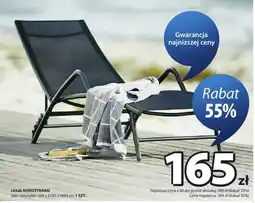 JYSK Leżak NORDSTRAND Stal i tekstylen S59xD191xW84cm oferta