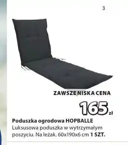 JYSK Poduszka ogrodowa HOPBALLE na leżak 60x190x6cm oferta
