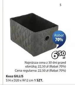 JYSK Kosz GILLIS S14 x D20 x W12cm oferta