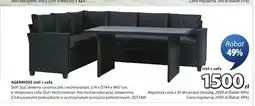 JYSK Zestaw AGERMOSE stół + sofa S74xD144xW67cm oferta