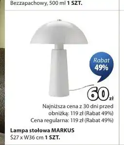JYSK Lampa stołowa MARKUS S27 x W36cm oferta
