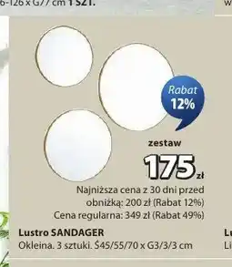 JYSK Lustro SANDAGER S45/55/70 x G3/3/3cm oferta