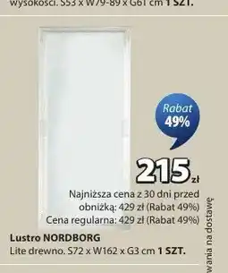 JYSK Lustro NORDBORG S72 x W162 x G3cm oferta