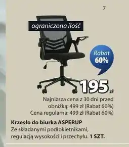 JYSK Krzesło do biurka ASPERUP oferta