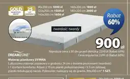 JYSK Materac piankowy DREAMZONE SVINNA twardy 90x200cm oferta