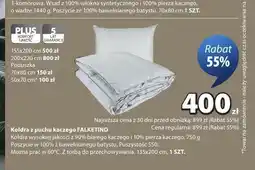 JYSK Kołdra z puchu kaczego FALKETIND 135x200cm oferta