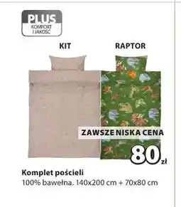 JYSK Komplet pościeli KIT 100% bawełna 140x200cm+70x80cm oferta