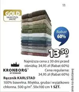 JYSK Ręcznik KRONBORG KARLSTAD 100% bawełna 500g/m2 50x100cm oferta