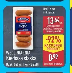 ALDI Kiełbasa śląska Wędliniarnia oferta