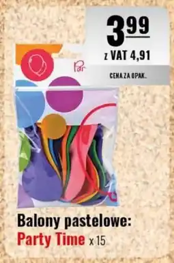 Eurocash Balony pastelowe: Party Time x 15 oferta