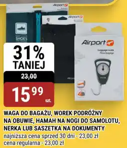 bi1 Waga do bagażu, worek podróżny na obuwie, hamah na nogi do samolotu, nerka lub saszetka na dokumenty oferta