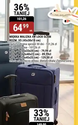 bi1 Miękka walizka 4w lock glam oferta