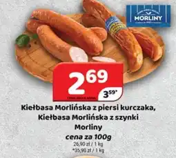 Delfin Morliny Kiełbasa Morlińska z piersi kurczaka, Kiełbasa Morlińska z szynki oferta
