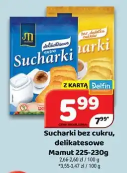 Delfin Mamut Sucharki bez cukru, delikatesowe oferta