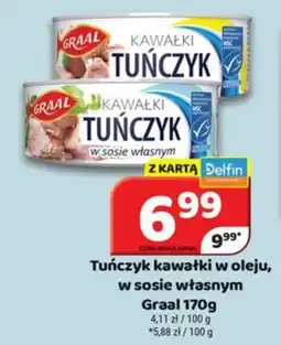 Delfin Graal Tuńczyk kawałki w oleju, w sosie własnym oferta