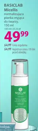 Hebe BASICLAB Micellis normalizująca pianka myjąca do twarzy oferta