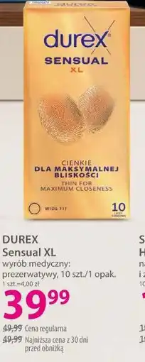 Hebe DUREX Sensual XL prezerwatywy oferta