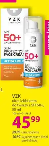Hebe VZK ultra lekki krem do twarzy z SPF50+, 50 ml oferta