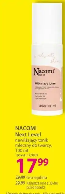 Hebe NACOMI Next Level nawilżający tonik mleczny do twarzy oferta