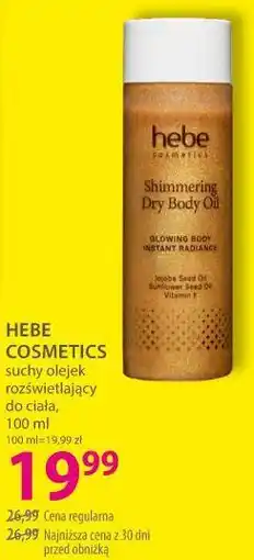 Hebe HEBE COSMETICS suchy olejek rozświetlający do ciała oferta
