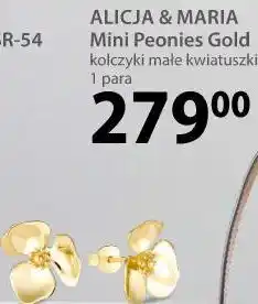 Hebe ALICJA & MARIA Mini Peonies Gold kolczyki małe kwiatuszki oferta