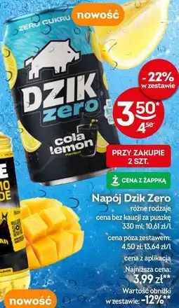 Żabka Napój Dzik Zero oferta