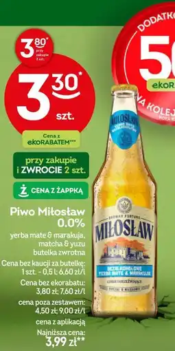 Żabka Piwo Miłosław 0.0% yerba mate & marakuja, matcha & yuzu oferta