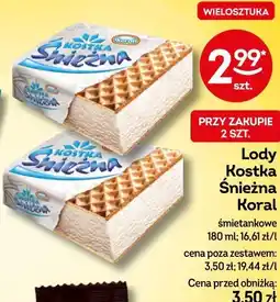 Żabka Lody Kostka Śnieżna Koral śmietankowe oferta