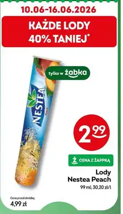 Żabka Lody Nestea Peach oferta