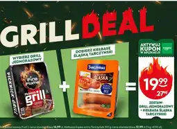 Żabka Zestaw: Grill jednorazowy + Kiełbasa Śląska Tarczyński oferta