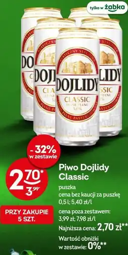 Żabka Piwo Dojlidy Classic oferta
