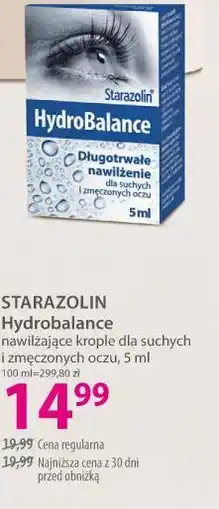 Hebe Starazolin HydroBalance nawilżające krople dla suchych i zmęczonych oczu oferta