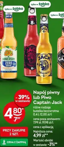 Żabka Captain Jack Napój piwny lub Piwo oferta
