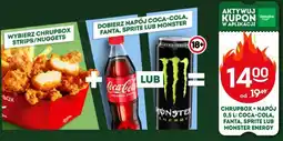 Żabka Chrupbox (strips/nuggets) + Napój 0,5 L: Coca-Cola, Fanta, Sprite lub Monster Energy oferta