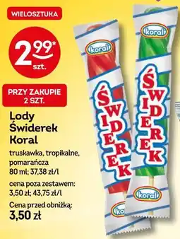 Żabka Lody Świderek Koral oferta