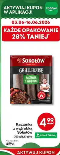 Żabka Kaszanka z wątróbką Sokołów oferta