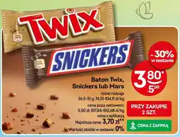Żabka Baton Twix, Snickers lub Mars oferta