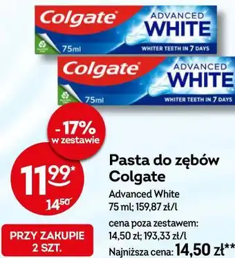 Żabka Pasta do zębów Colgate Advanced White oferta